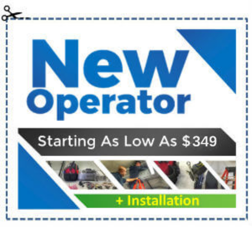 Special Offer New Openers Starting As Low As $349 Special Offer New Openers Starting As Low As $349